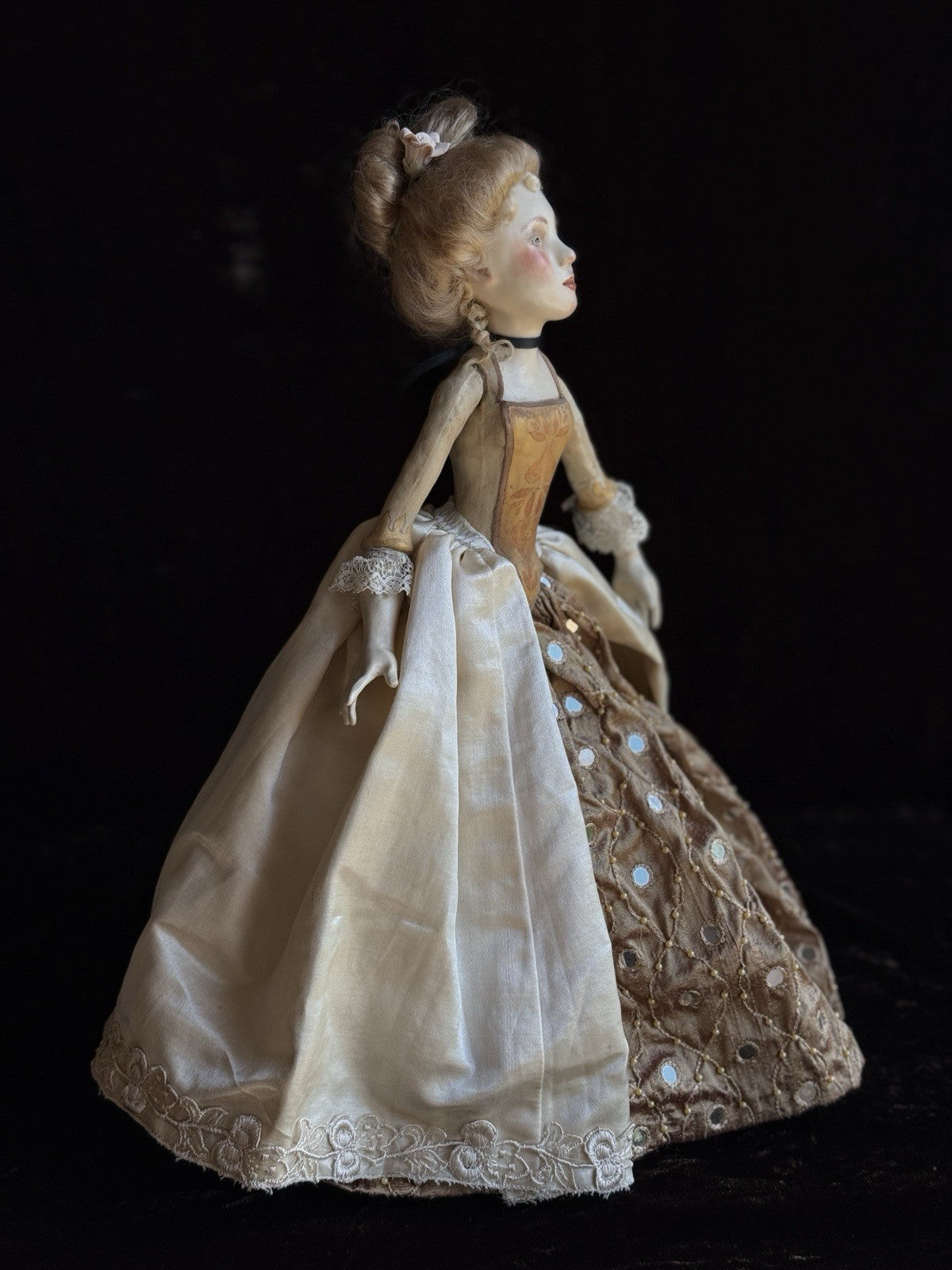 OOAK Collectible 14.5” Judith & Lucia Friedericy Wax Over Porcelain Doll