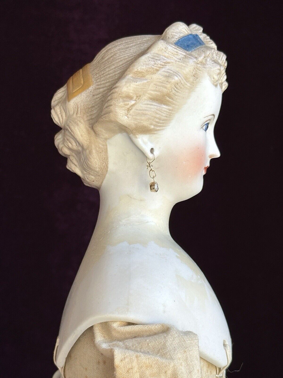 Antique German 18” Countess Dagmar Parian China Head Doll