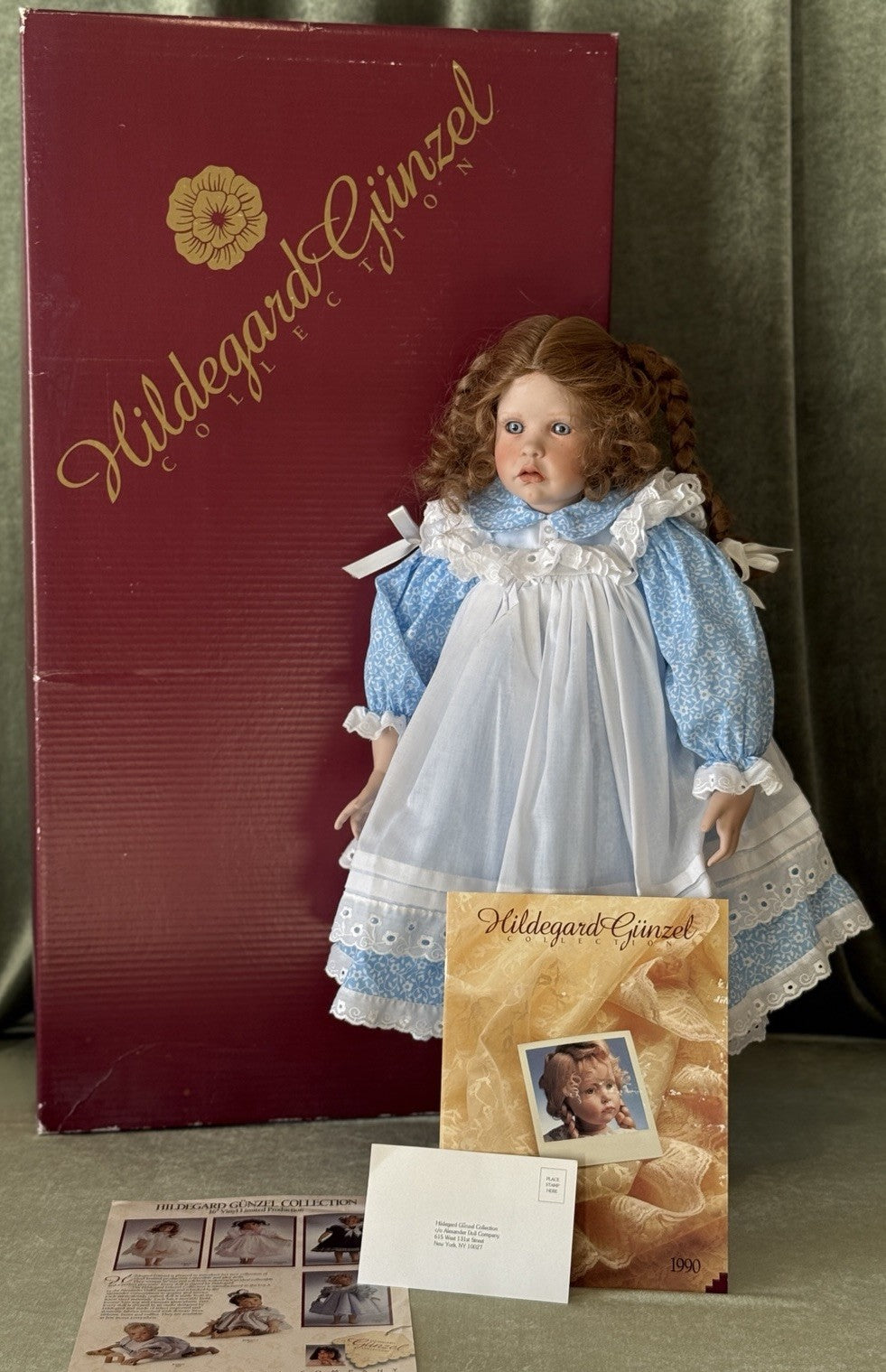 MIB Artist Hildegard Gunzel Porcelain 24” Doll “Hilke” LE 500 Box