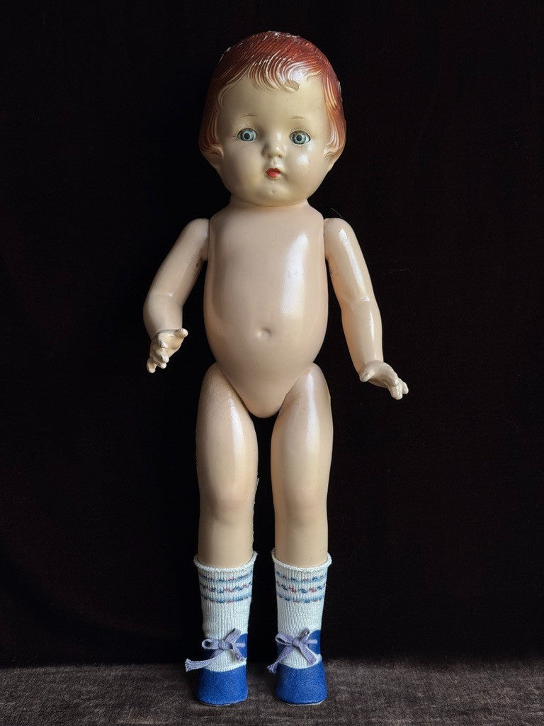Unmarked Vintage American 17” Patsy Lou Composition Doll