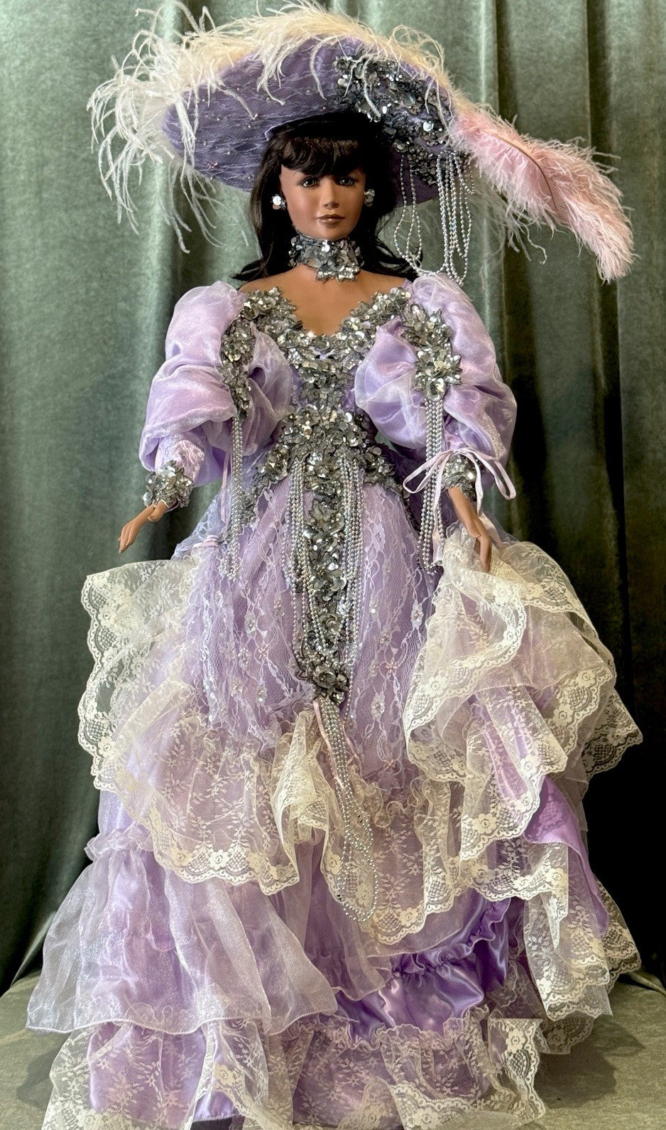 Collectible Large 42” Porcelain Doll “Sterling ” by Rustie LE 1000 COA/Stand/Tag