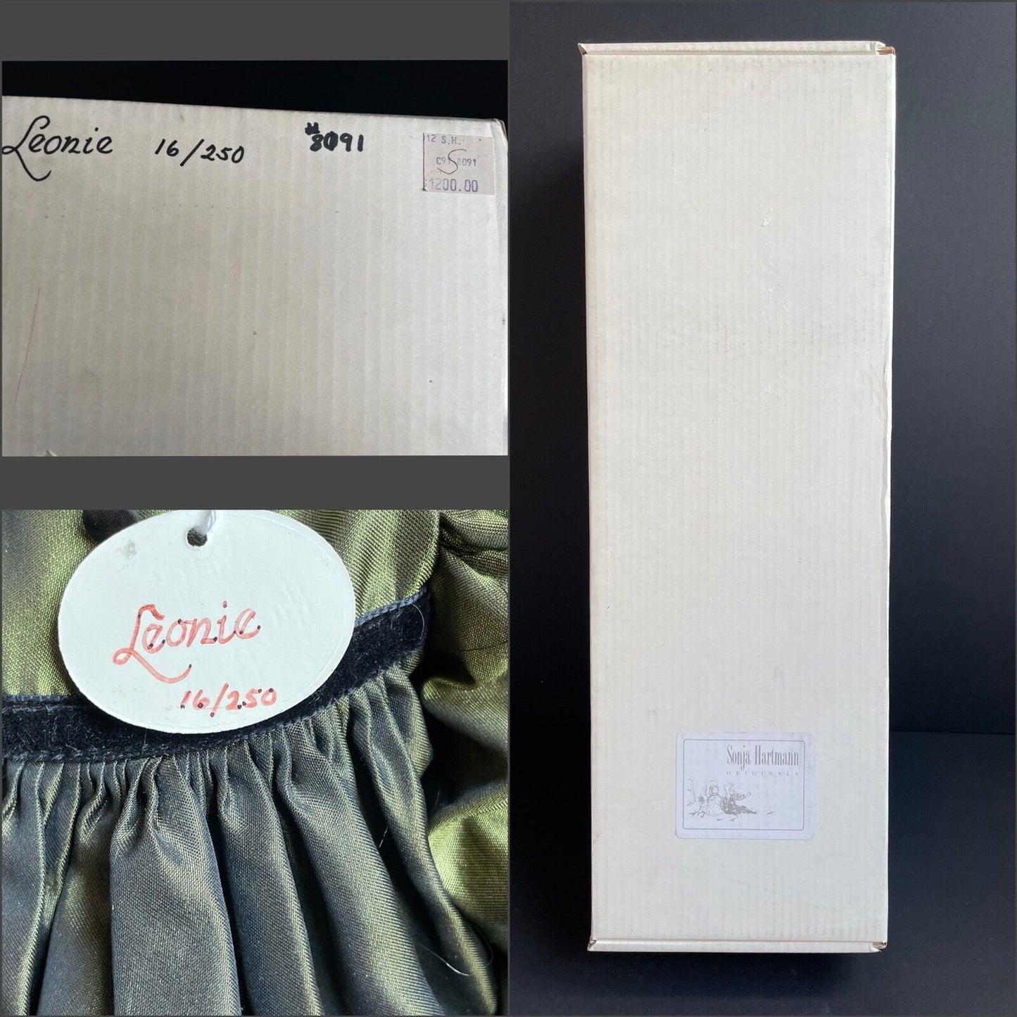 Collectible Artist Doll Leonia by Sonja Hartmann LE 250 Box Tag