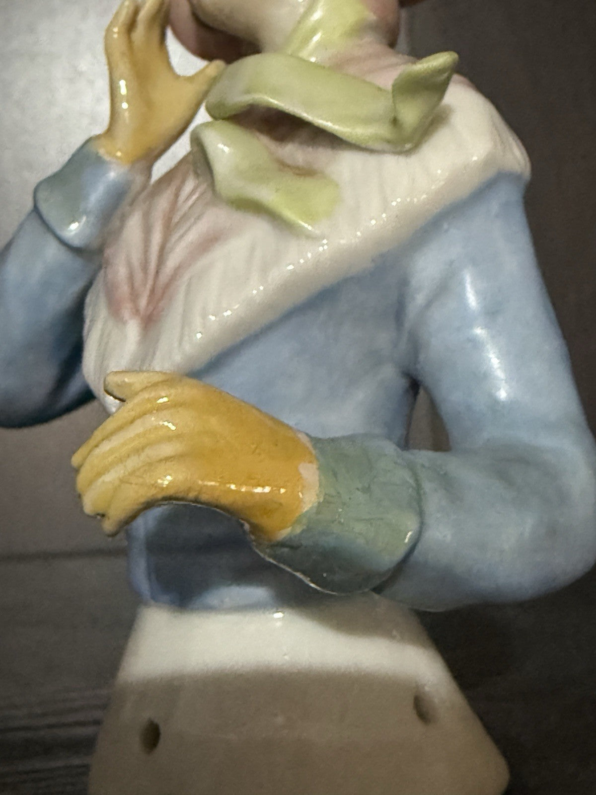 Unidentified Antique German 4.5” Pin Cushion Half Doll Arms Away With Fur Muff