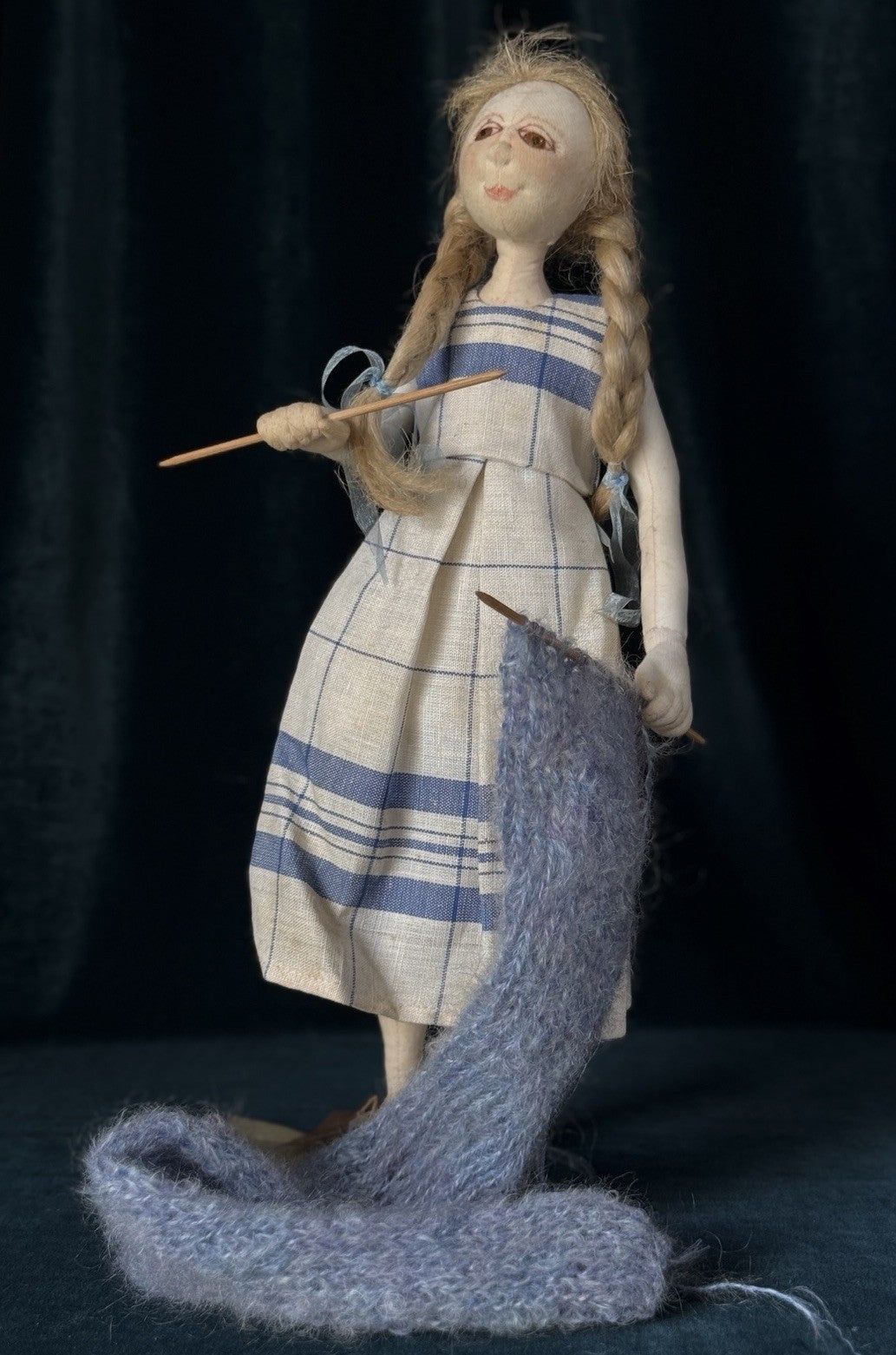 OOAK (?) Artist Handmade 16” Doll “Amateur” By Charlie Patricolo; Tag