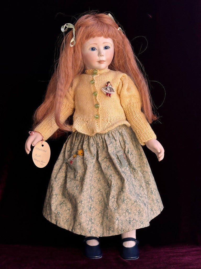 Large Collectible 21" Wooden/Porcelain Lynne & Michael Roche Hannah LE Doll