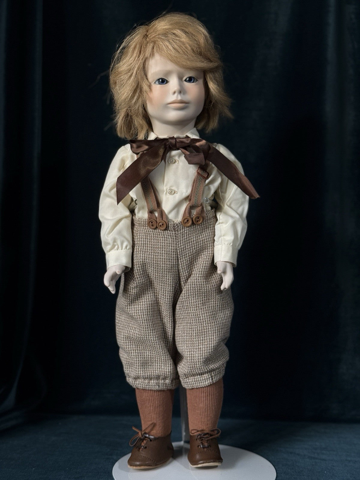 Porcelain 18” Doll “Tom Sawyer” Dolls By Jerri With Tag