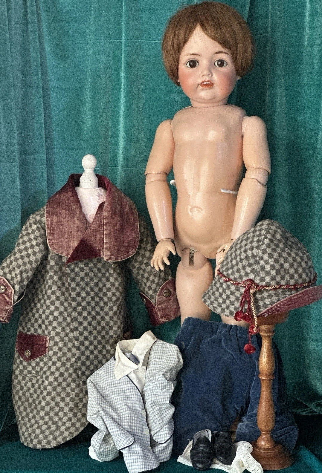 Antique German 28” JDK Kestner 260 74 Bisque Toddler Head Doll Composition Body