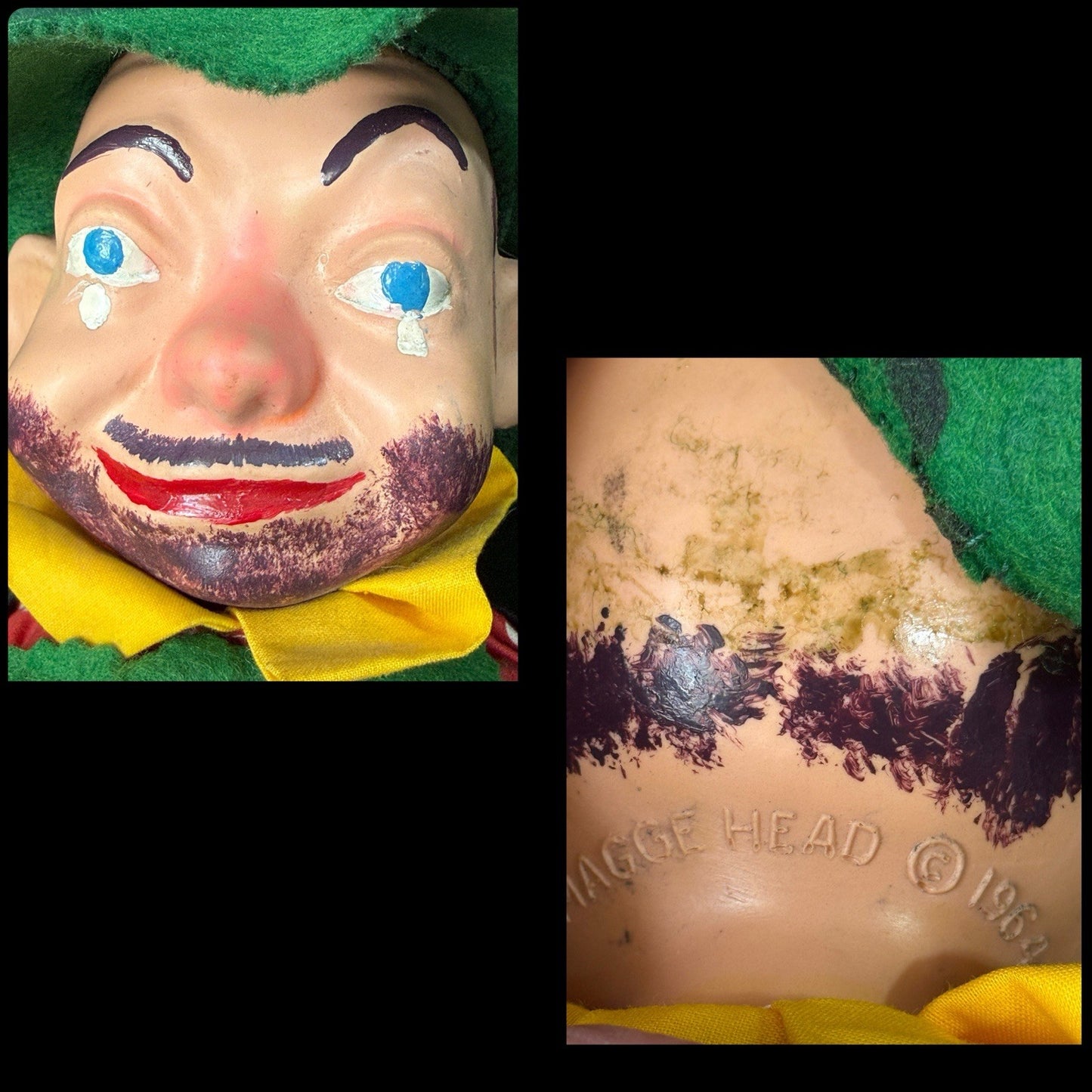 Lot Of 4 Vintage 1960’s Collectible Clowns Dolls & Wizard Of Oz Scarecrow