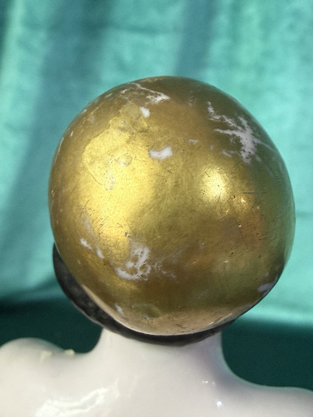 Gold Hair Antique German Art Deco Flapper Pin Cushion Half 4 3/4” Doll Arms Away