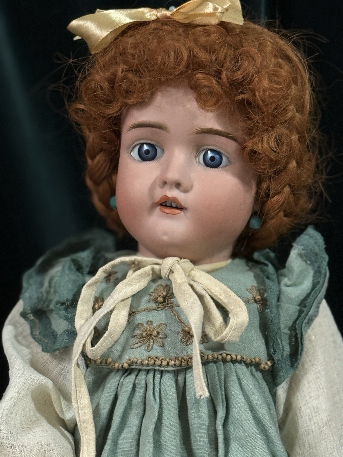 Antique German Walkure 24” Doll Bisque Head Composition Body