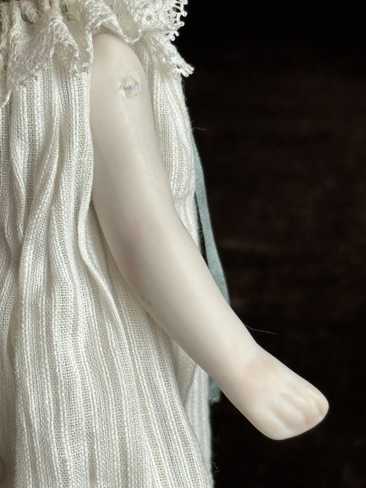 Miniature Cathy Hansen 7” Porcelain Repro of Antique French Mignonette Doll