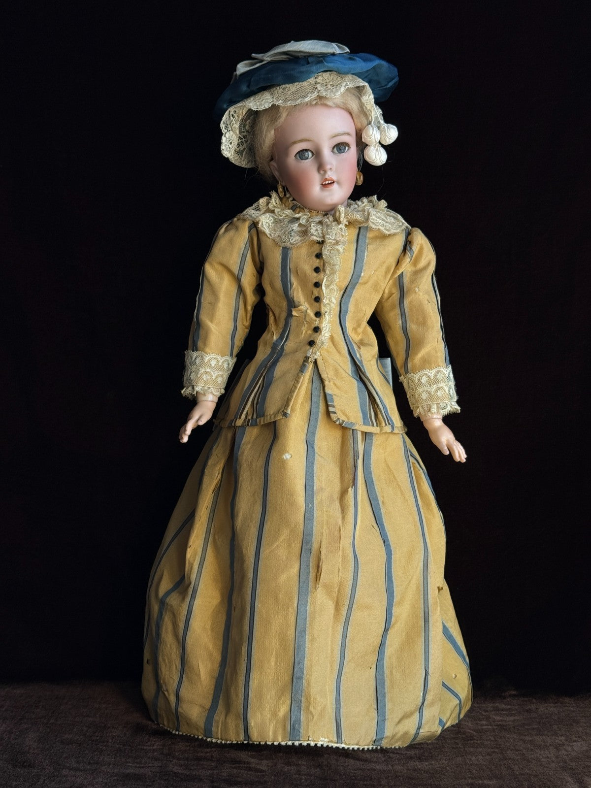 Antique German 21.5” Simon Halbig 1159 Fashion Lady Bisque Head Gibson Girl Doll