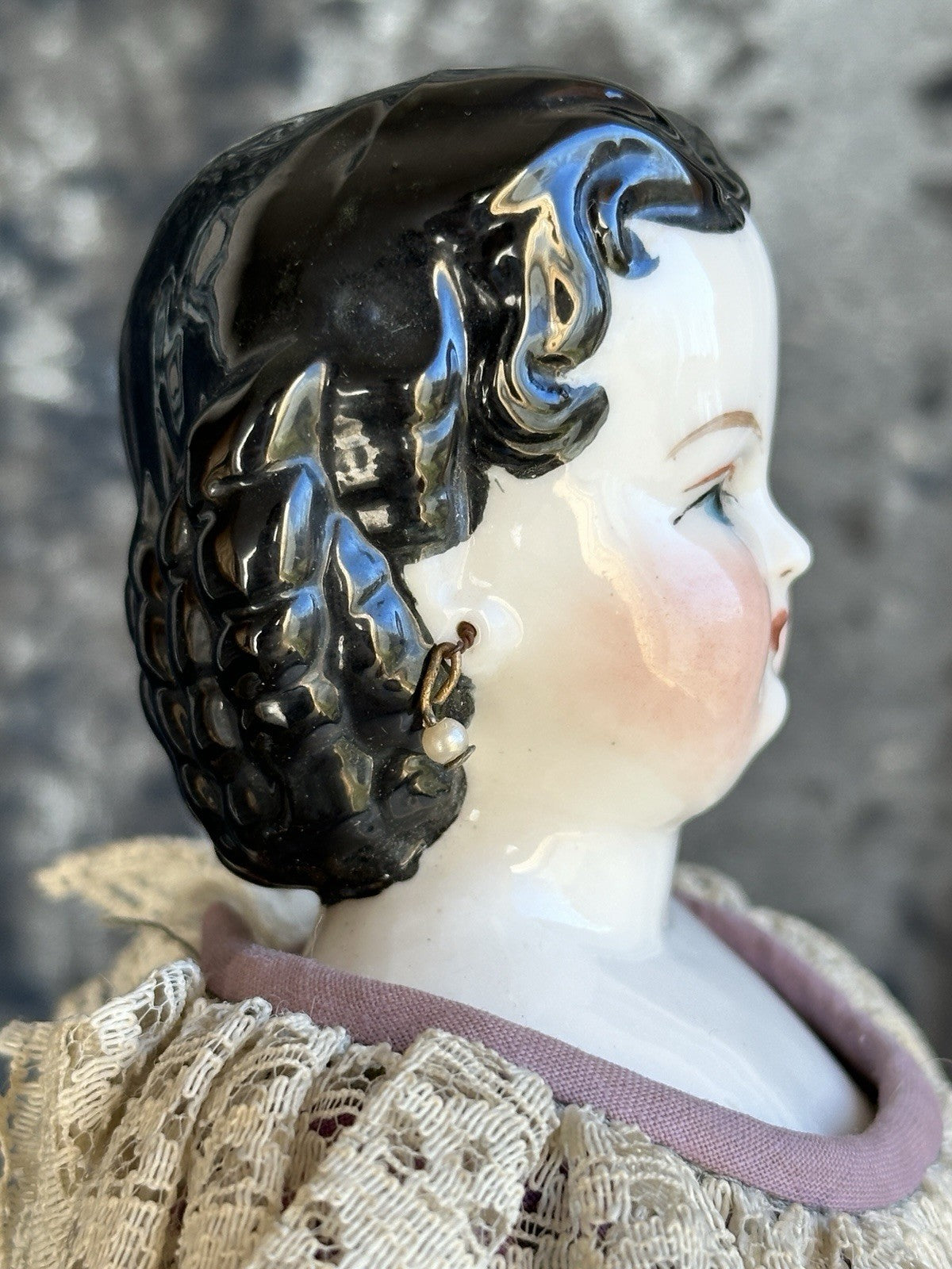 Porcelain 14” Reproduction of Antique German Adelina Patti China Doll