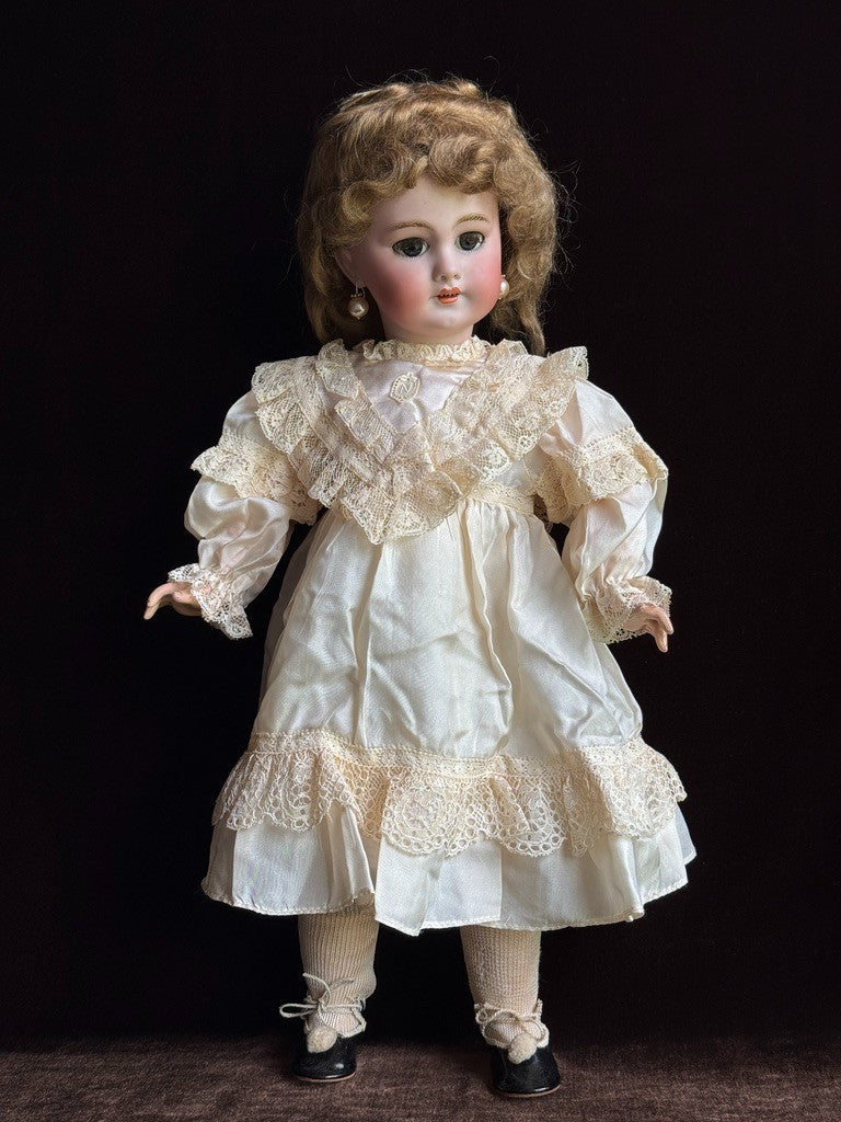 Antique German French 18” Tete Jumeau Simon Halbig Dep Bisque Head Doll
