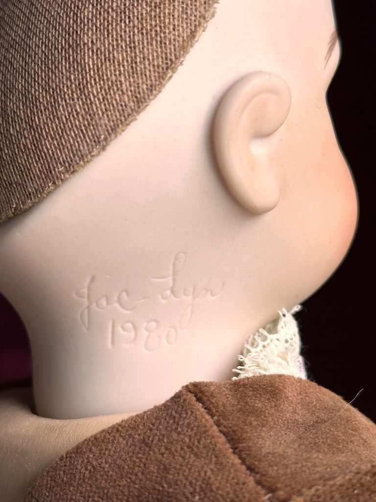 Vintage 16.5" Porcelain Composition Reproduction of Antique French Jumeau Doll