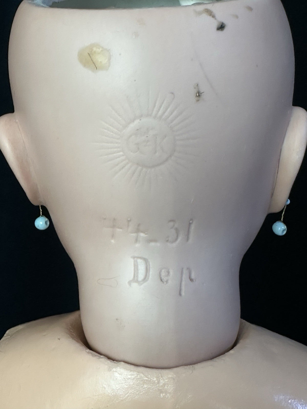 Antique German 23” Gebruder Kuhnlenz 44.31 DEP Bisque Head Doll