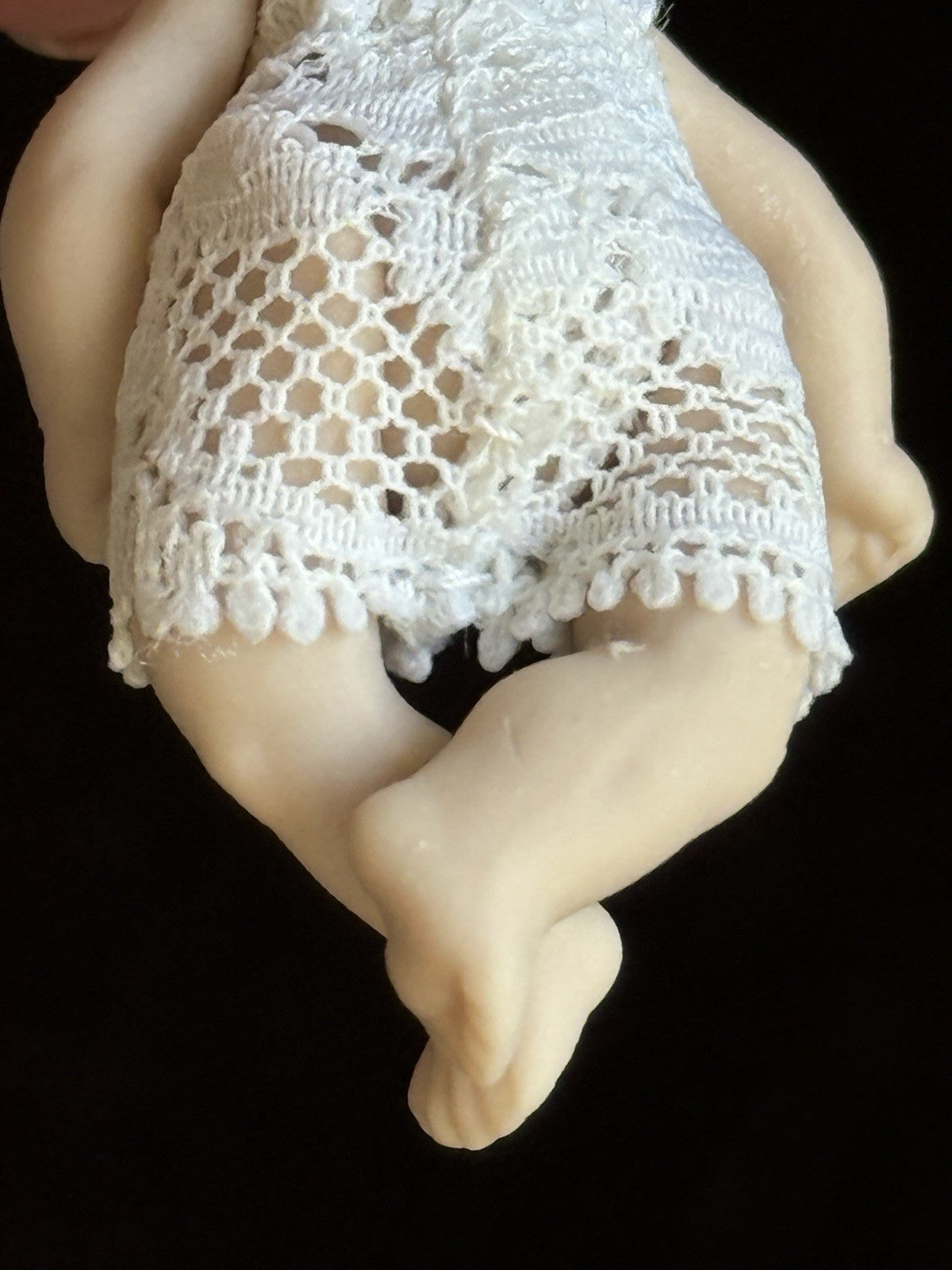 Lot of Miniature Dollhouse Buggy and Porcelain Baby Doll