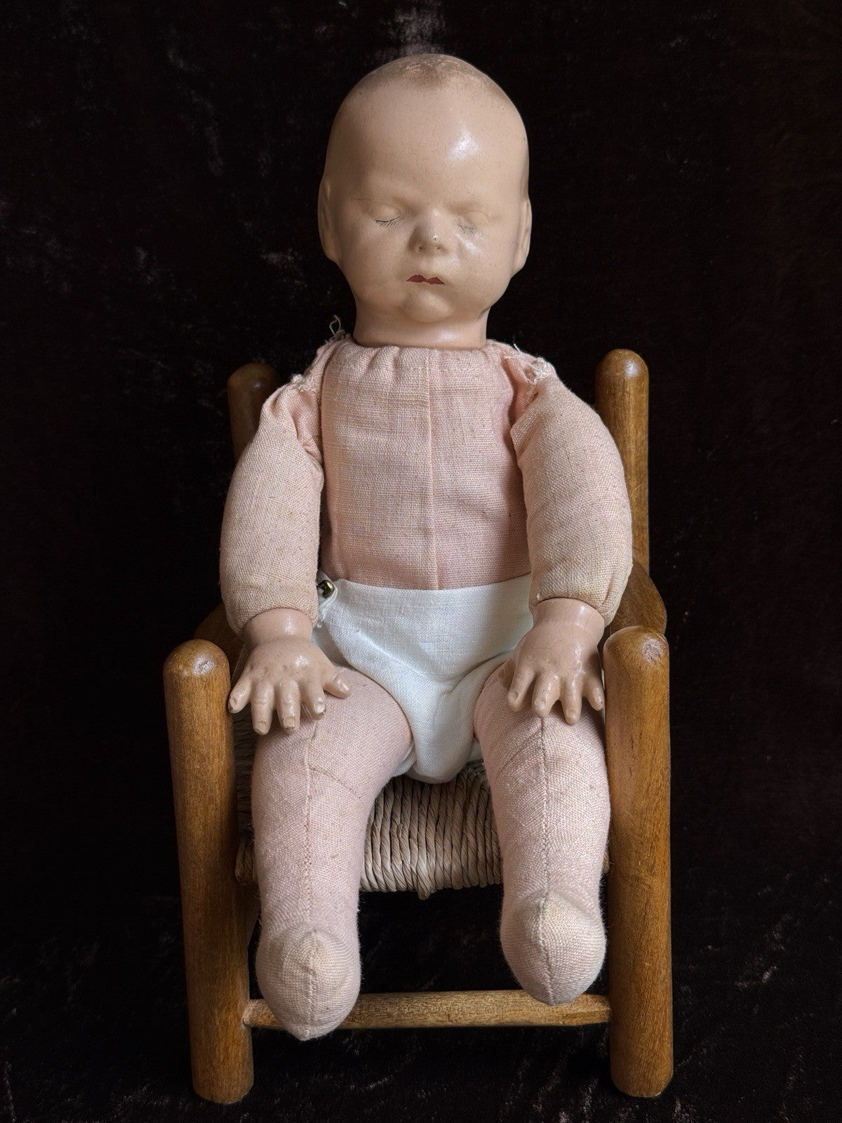 Antique American Effanbee 12.5” Composition Babyette Doll