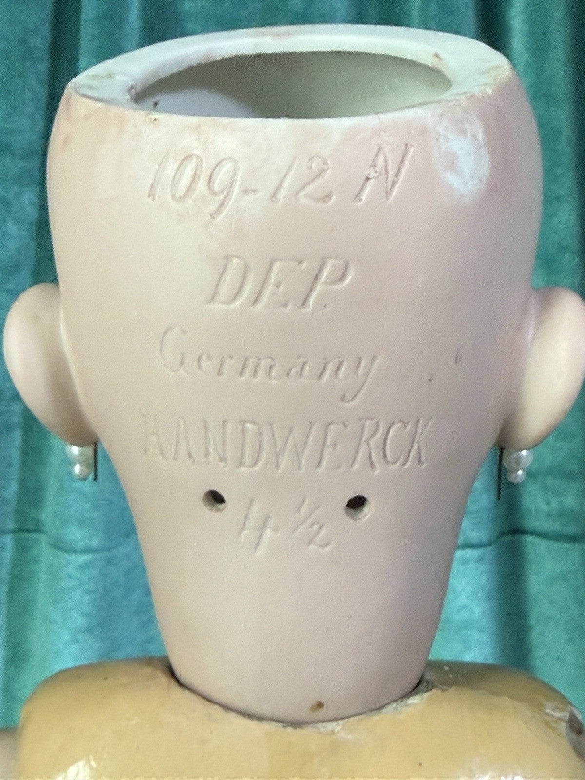 Antique German Heinrich  Handwerck Dep 109- 12N Bisque Head 24” Doll