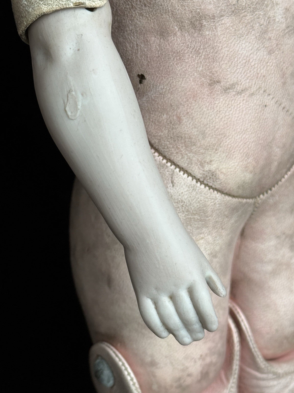 Antique German 20.5” Kling Solid Dome Bisque Shoulder Head Doll