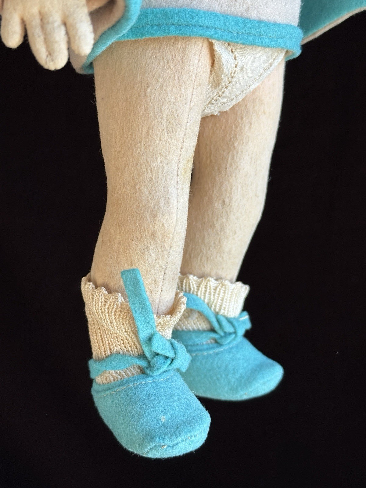 Vintage Italian 12” Lenci 111 Felt Cloth Character Doll