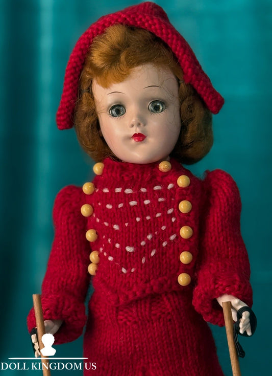 Vintage 14" Mary Hoyer Plastic Doll Skiing Vintage Outfit