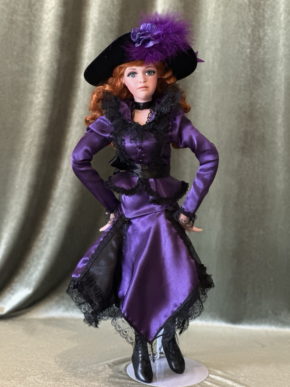 Jan Mclean 1999 23" Porcelain Doll “Pearl” Tag & COA  For Exclusively Yours