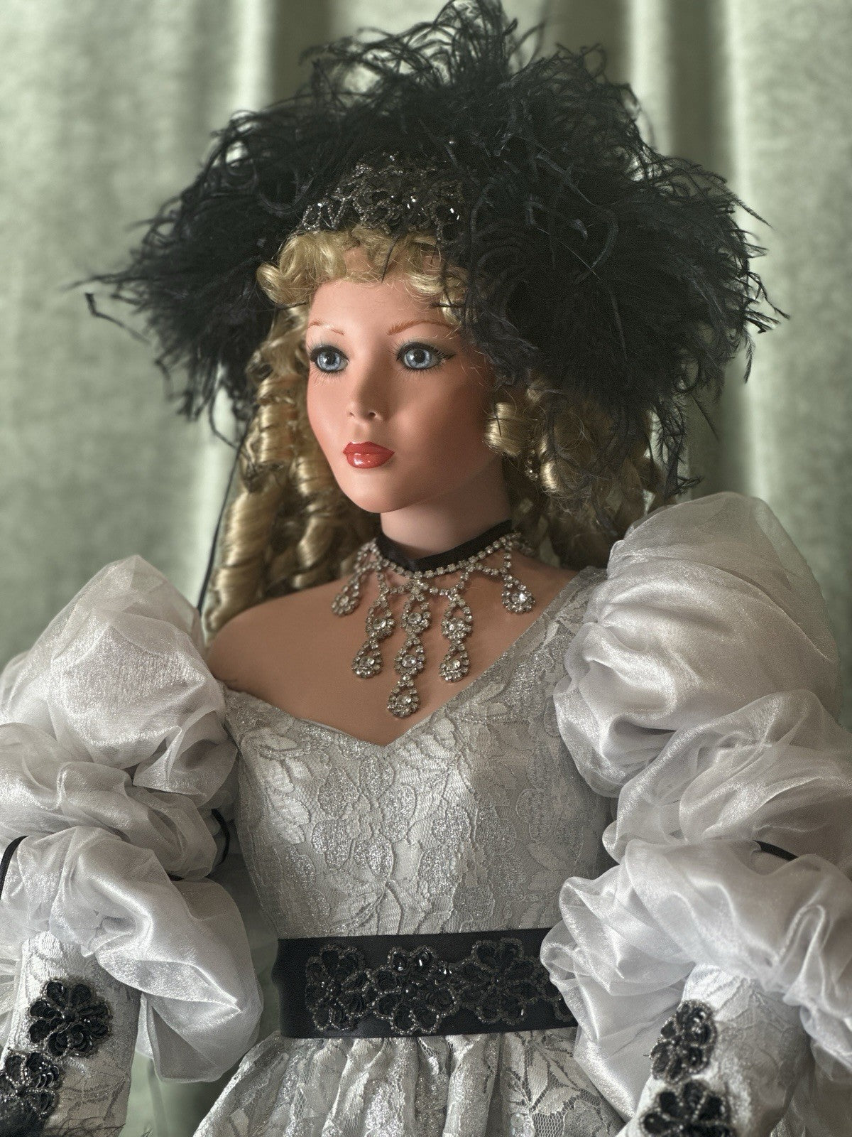 Collectible Large 42” Porcelain Doll “Avalon” by Rustie LE 1000 COA/Stand