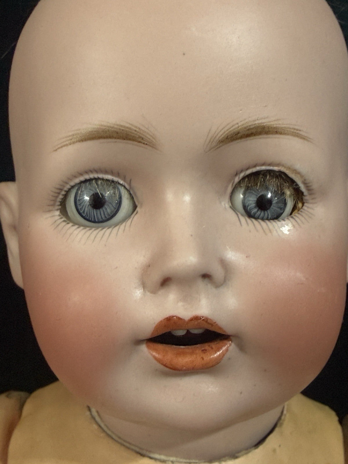 Antique German J.D. Kestner Mold 257 Bisque Head Character Baby 17” Doll