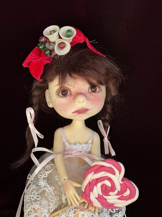 Kim Lasher BJD Resin 8" "Holly" Lollipop Holiday Special Doll LE 25