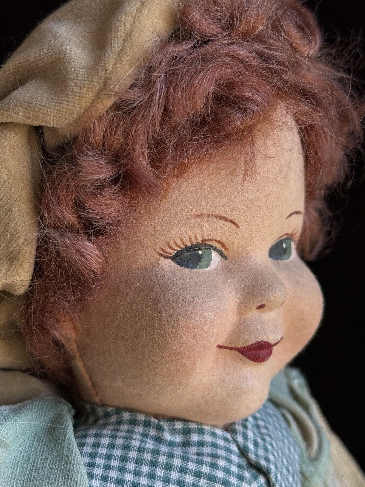 Vintage British 14” Chad Valley Prince Edward (?) Cloth Felt Character Doll