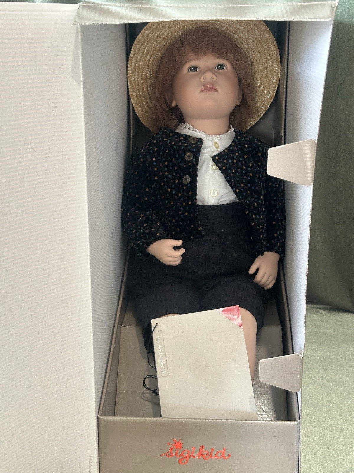 Vintage Sabine Esche Sigikid Company Vinyl Boy 21” Doll “Stan” LE 750 Box + Tag