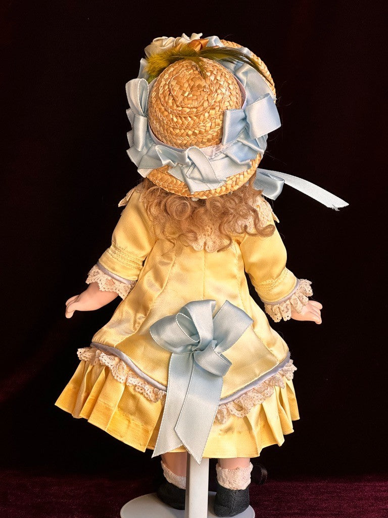 Vintage Porcelain Composition 12.5” Reproduction of Antique French Bru Jne Doll