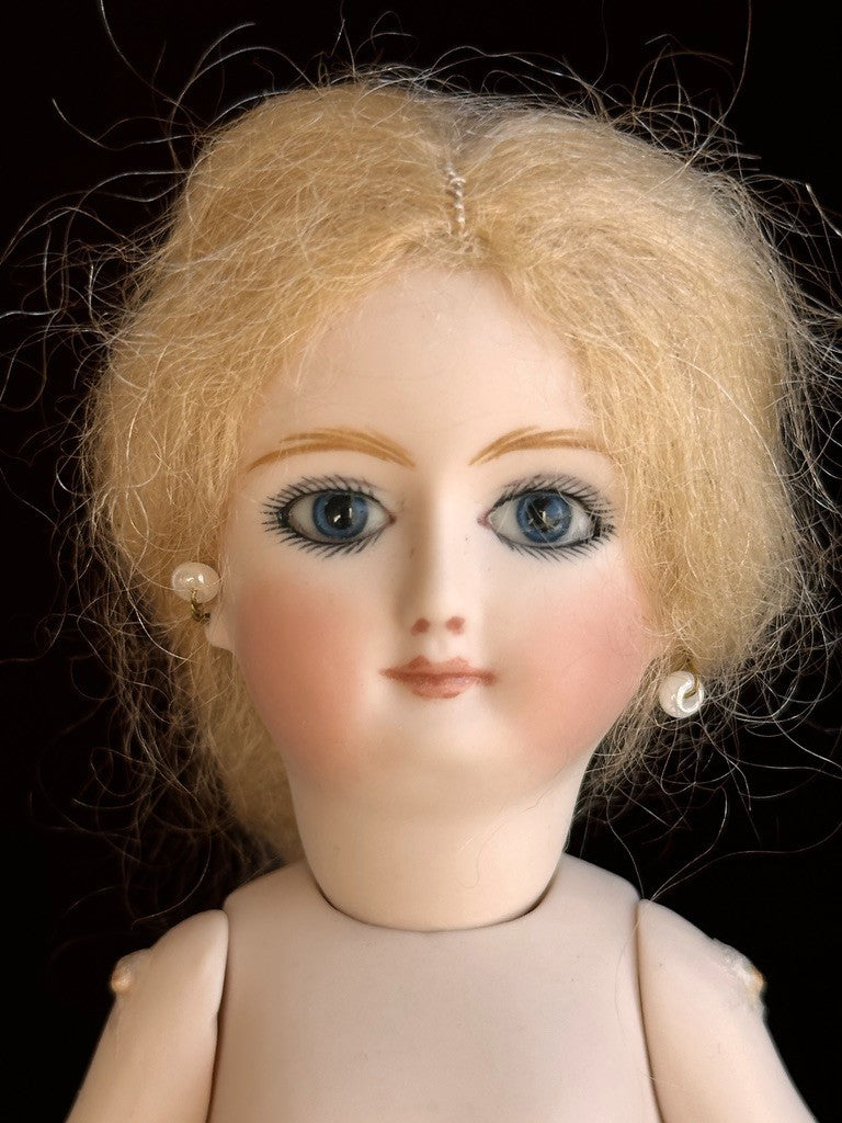 All Porcelain 7.5” UFDC Artist Reproduction of Antique French Mignonette Doll