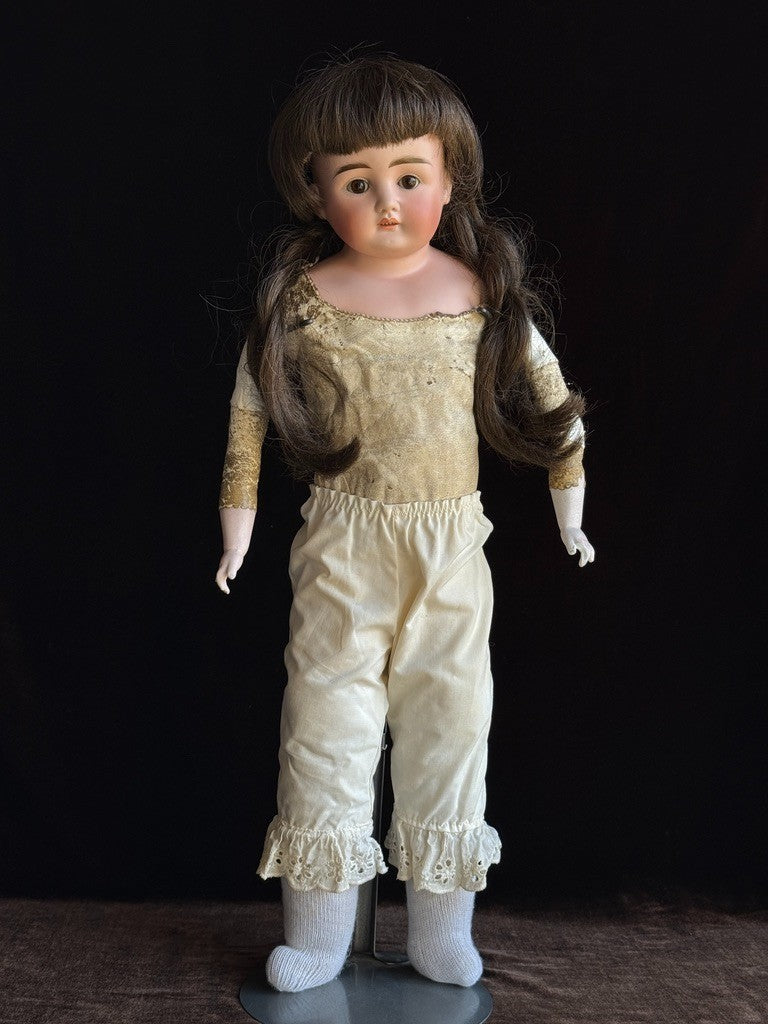 Antique German 21” ABG Alt Beck & Gottschalk Turned Bisque Shoulder Head Doll