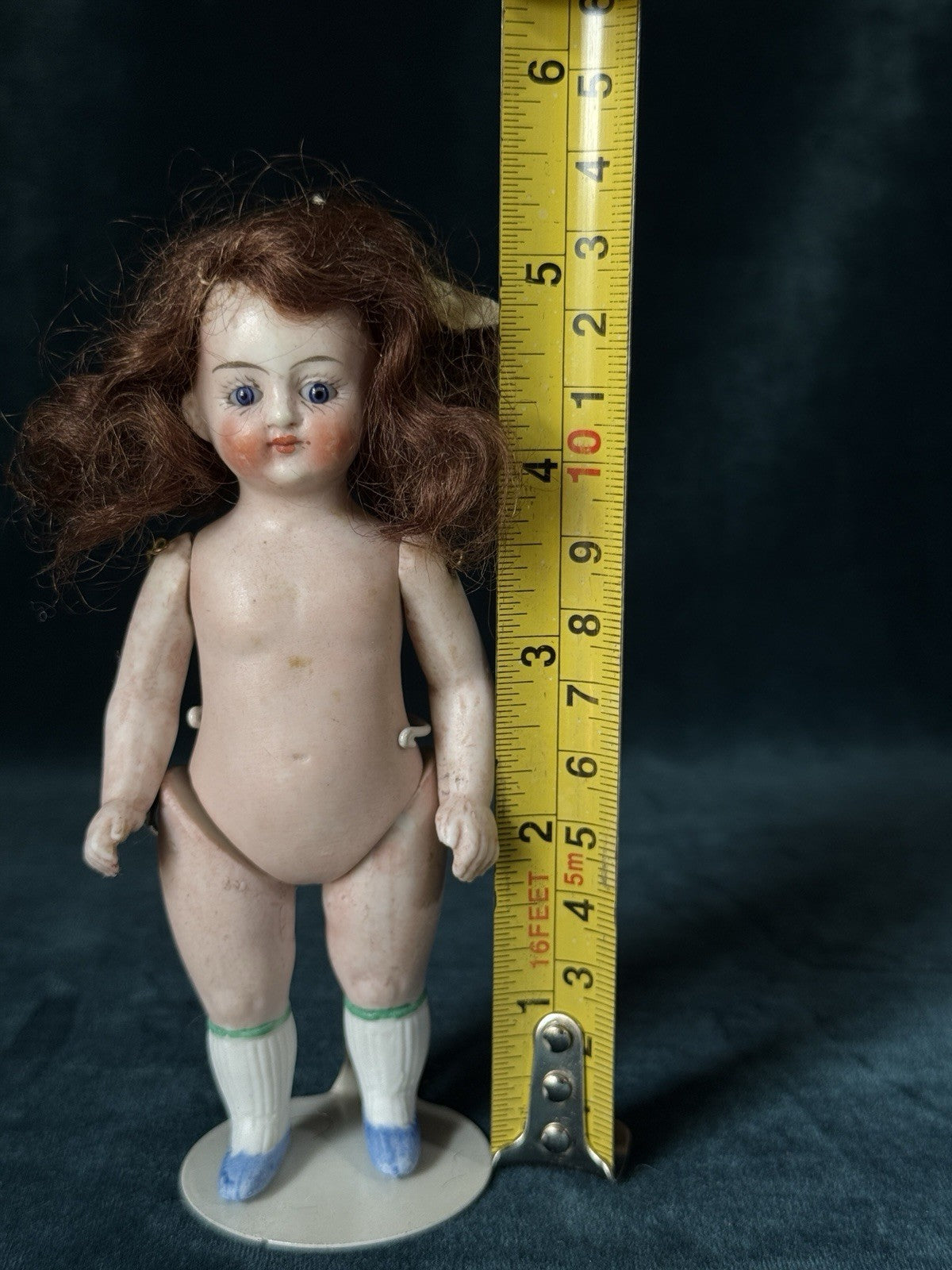 Unidentified Antique German 5” All Bisque Mignonette Dollhouse Doll Mold 5001