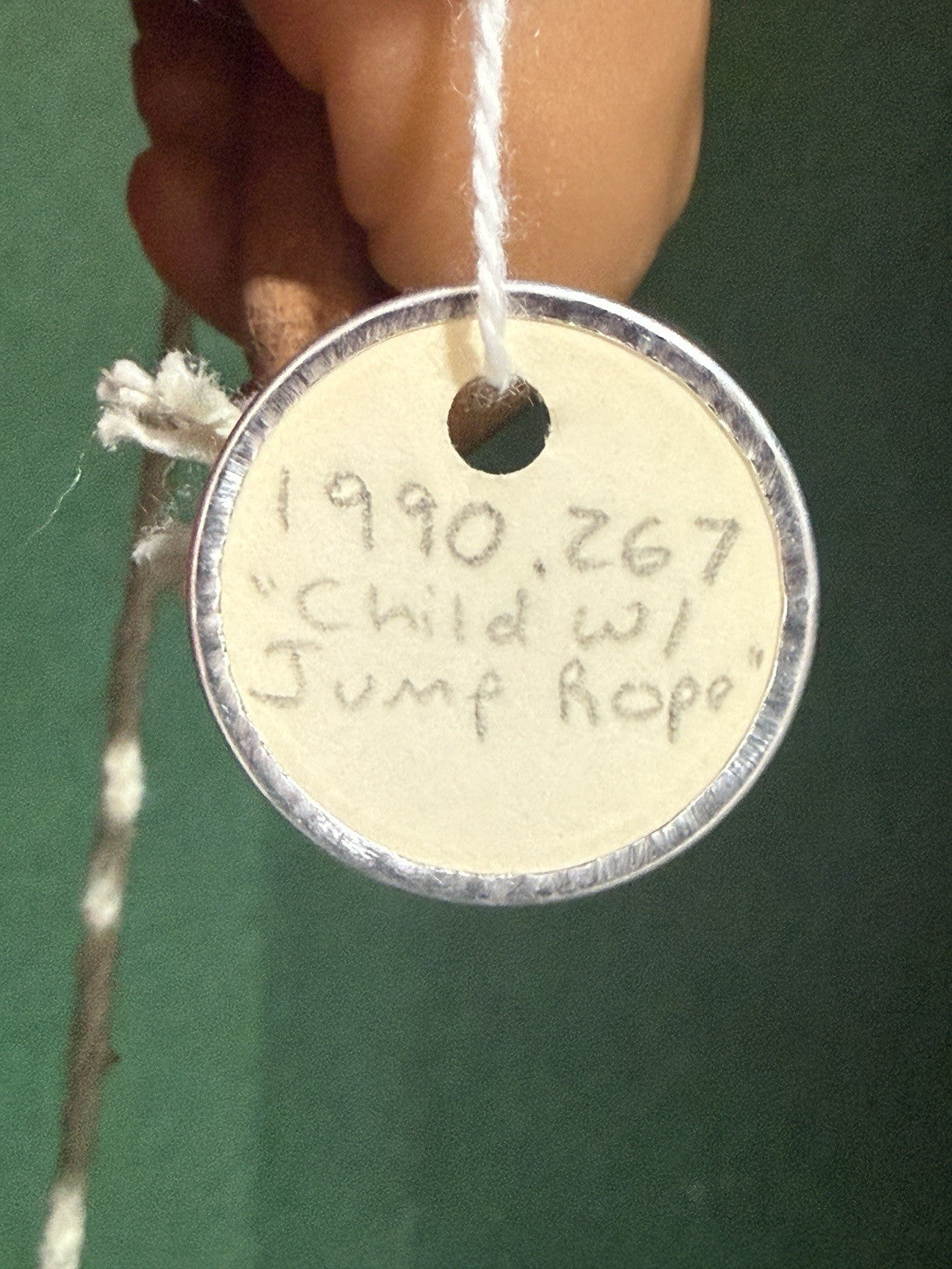 OOAK (?) Artist Carol Trobe Handmade Mixed Media 19” Doll “Cild With Jump Rope”