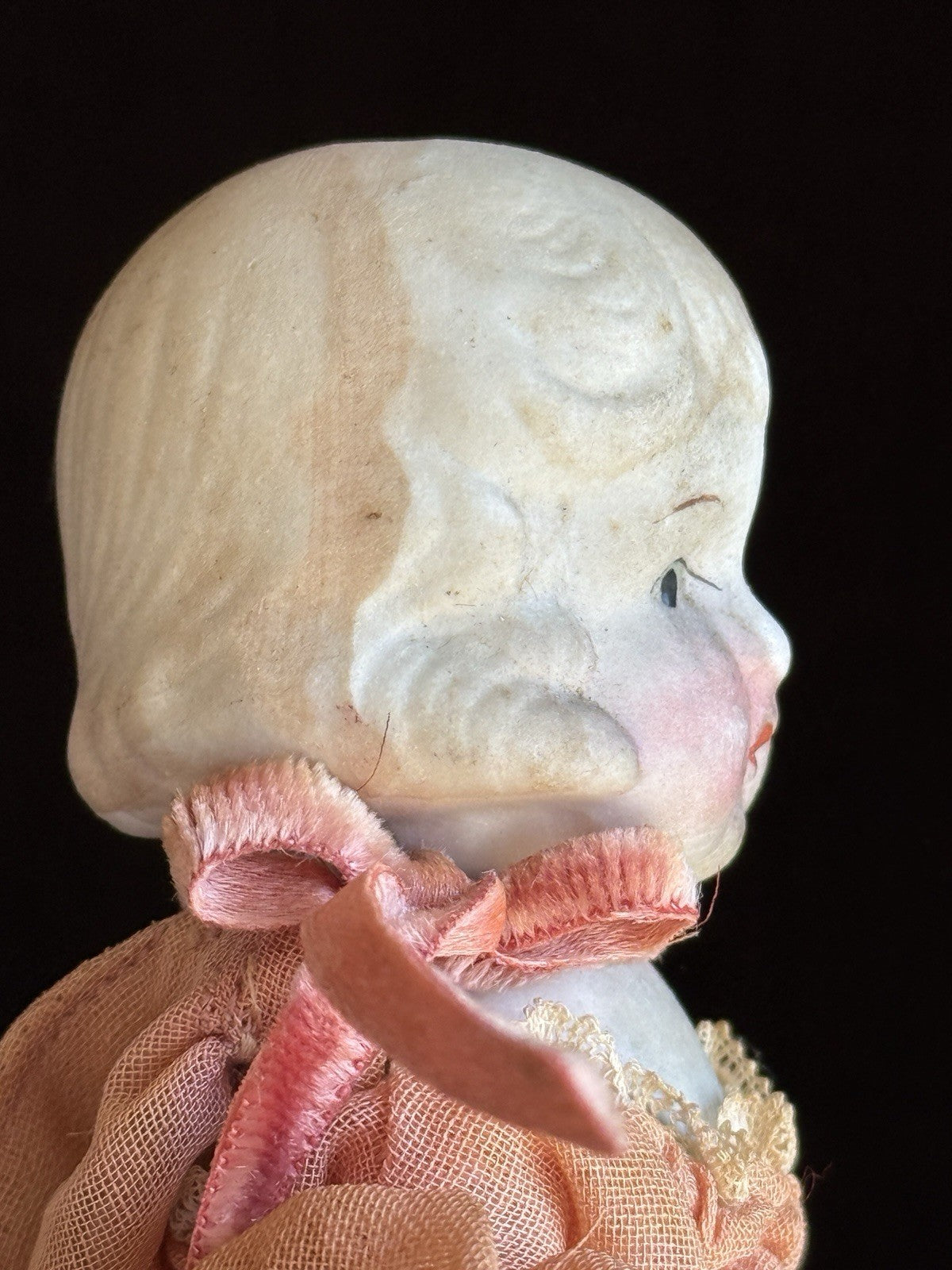 Lot of 2 Vintage Miniature 7.25” Made in Japan Bisque Head Dolls