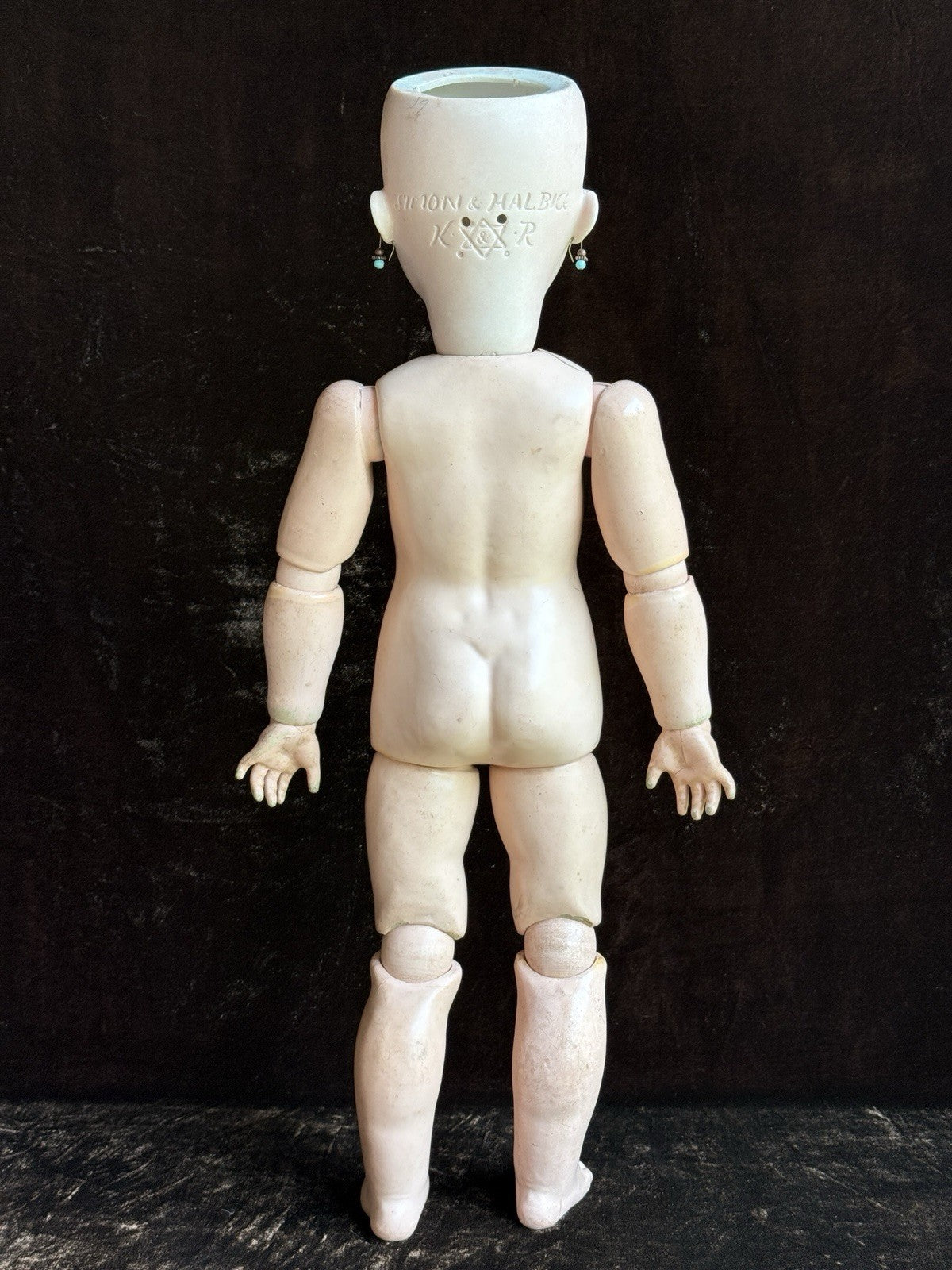 Antique German 21.5” Kammer Reinhardt Simon Halbig 58 Bisque Head Doll