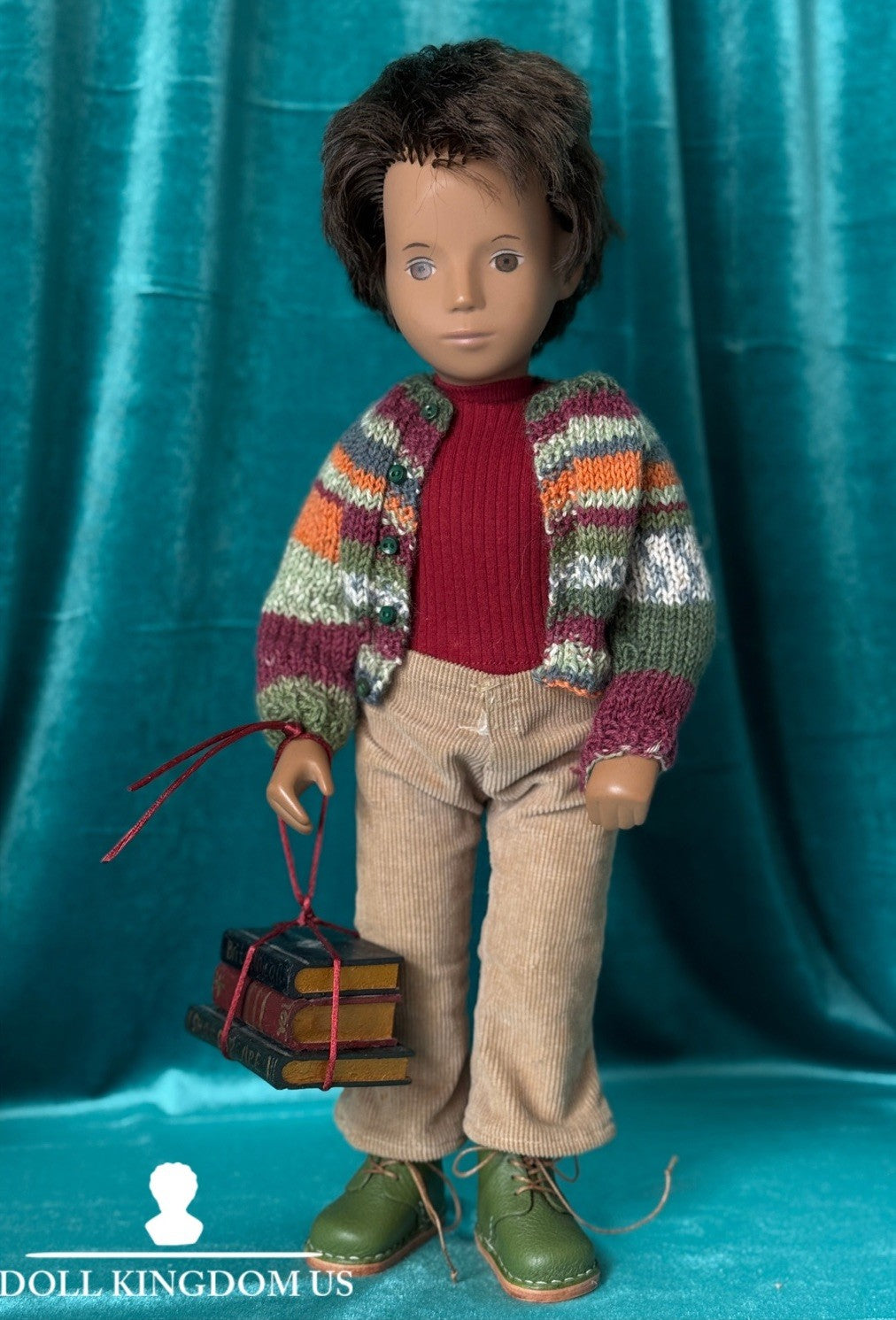Collectible England Vinyl Brunette Gregor Boy Doll; Redressed