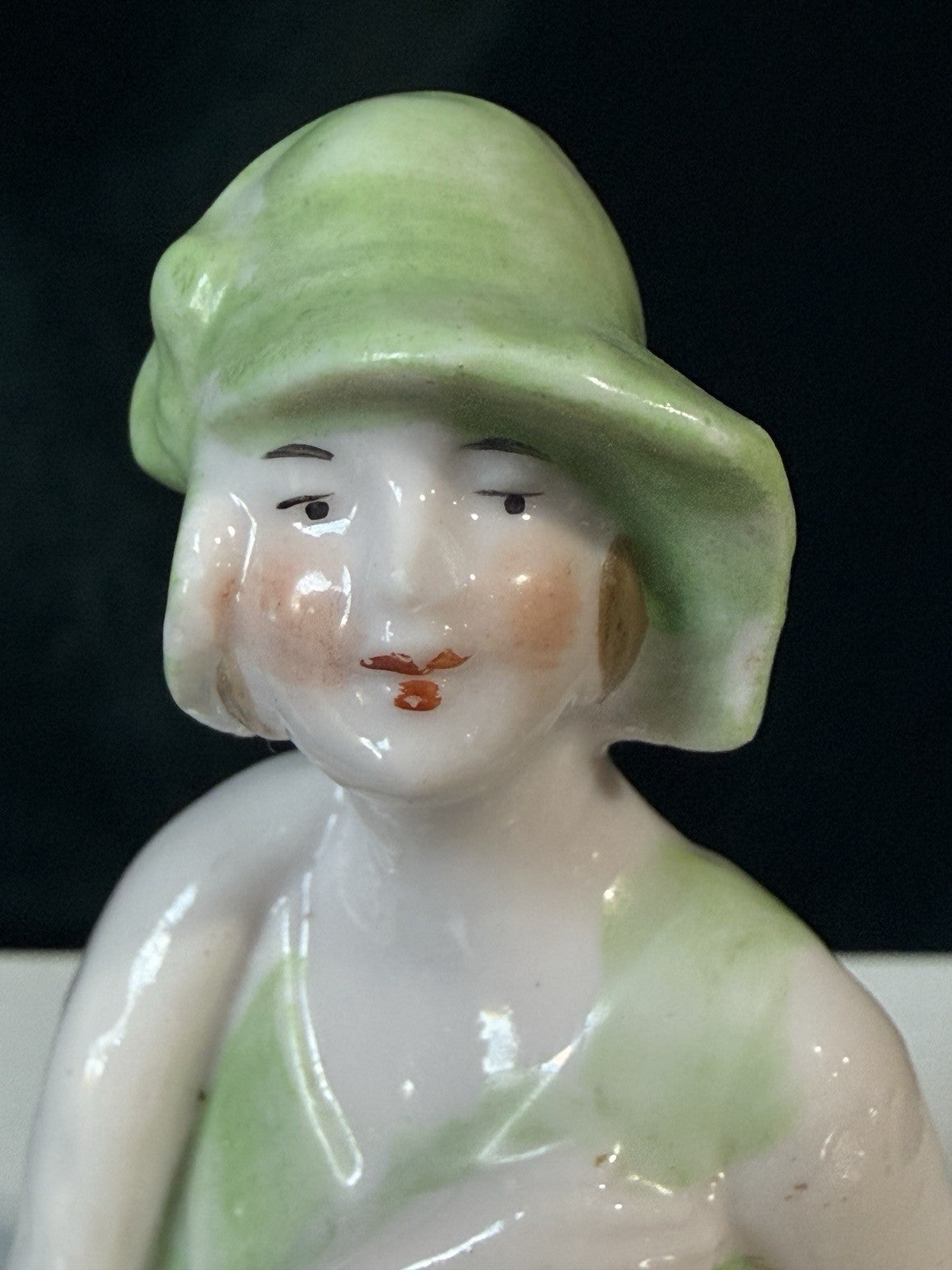 Lot Of 4 German Art Deco Flapper Pin Cushion 4” Half Dolls Arms Attached