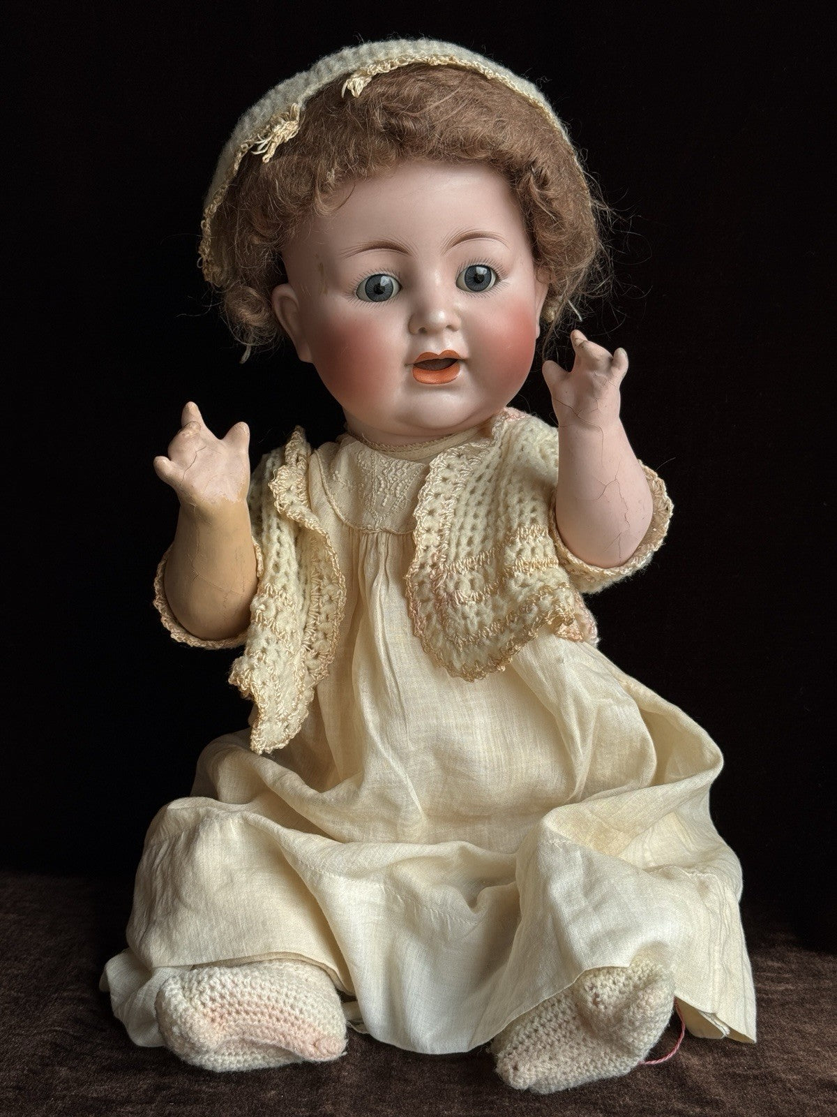 Antique German 21” ABG Alt Beck & Gottschalk 1361 Bisque Head Baby Doll