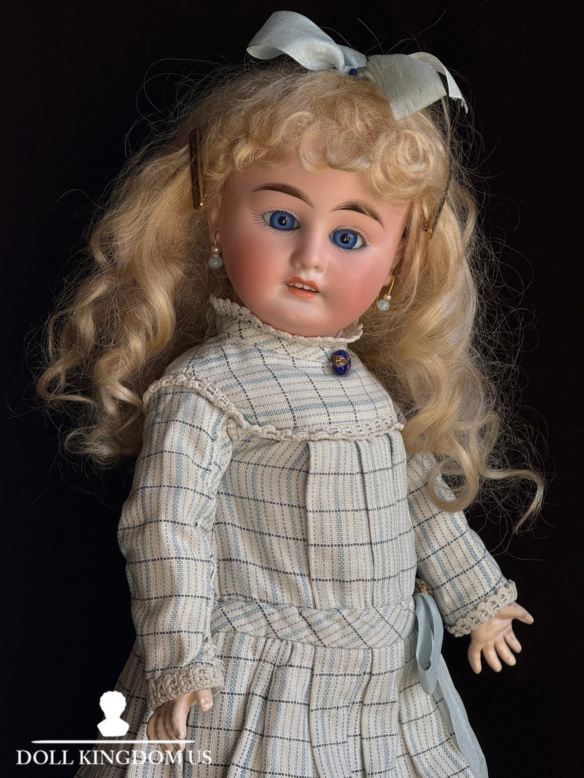 Antique German 16” Gebrüder Kuhnlenz 44-26 Bisque Head Doll