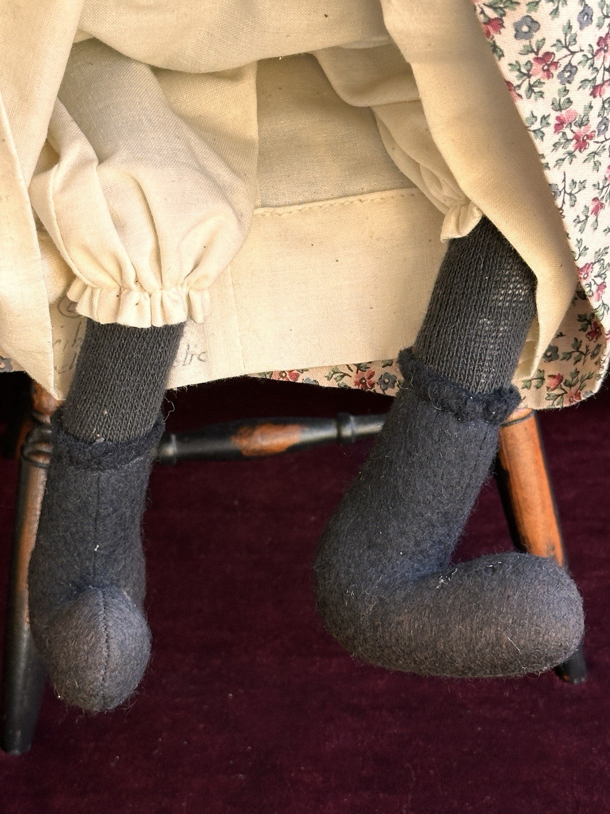 Vintage NIADA Artist Ellen Turner Cloth Painted Handmade Doll with Tag