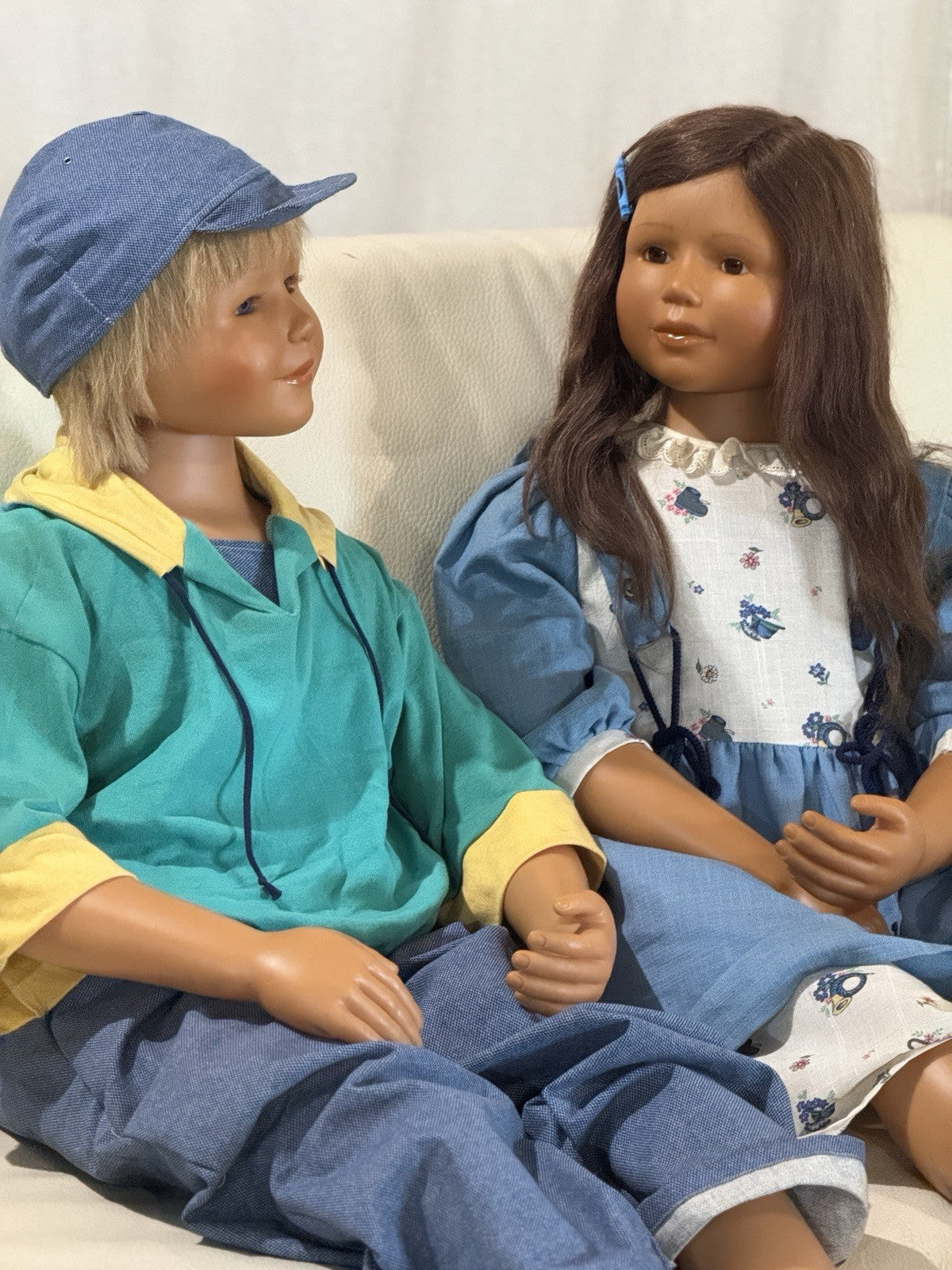 Huge 46” Collectible German Artist Evelyn Leman Vinyl Girl Doll