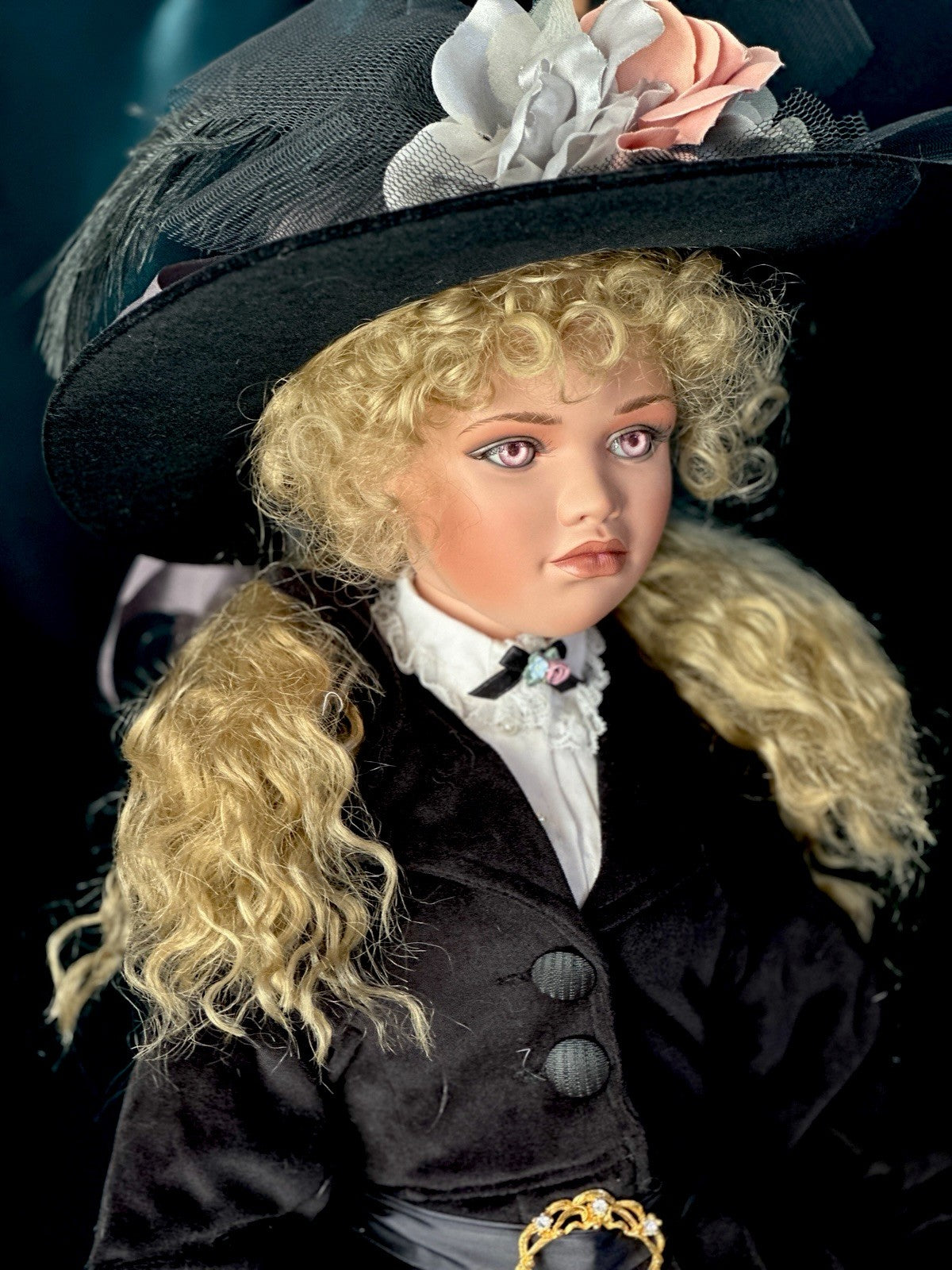 Collectible Jan Mclean 1998 30" Porcelain Doll “Patricia” For Exclusively Yours