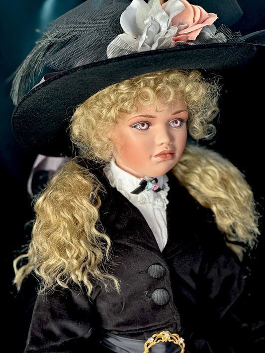 Collectible Jan Mclean 1998 30" Porcelain Doll “Patricia” For Exclusively Yours