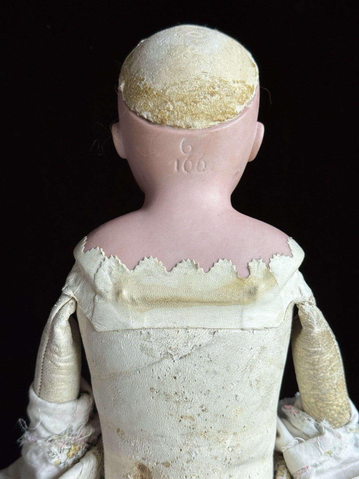 Antique German 17.5” Early Kestner 166 Bisque Shoulder Head Doll