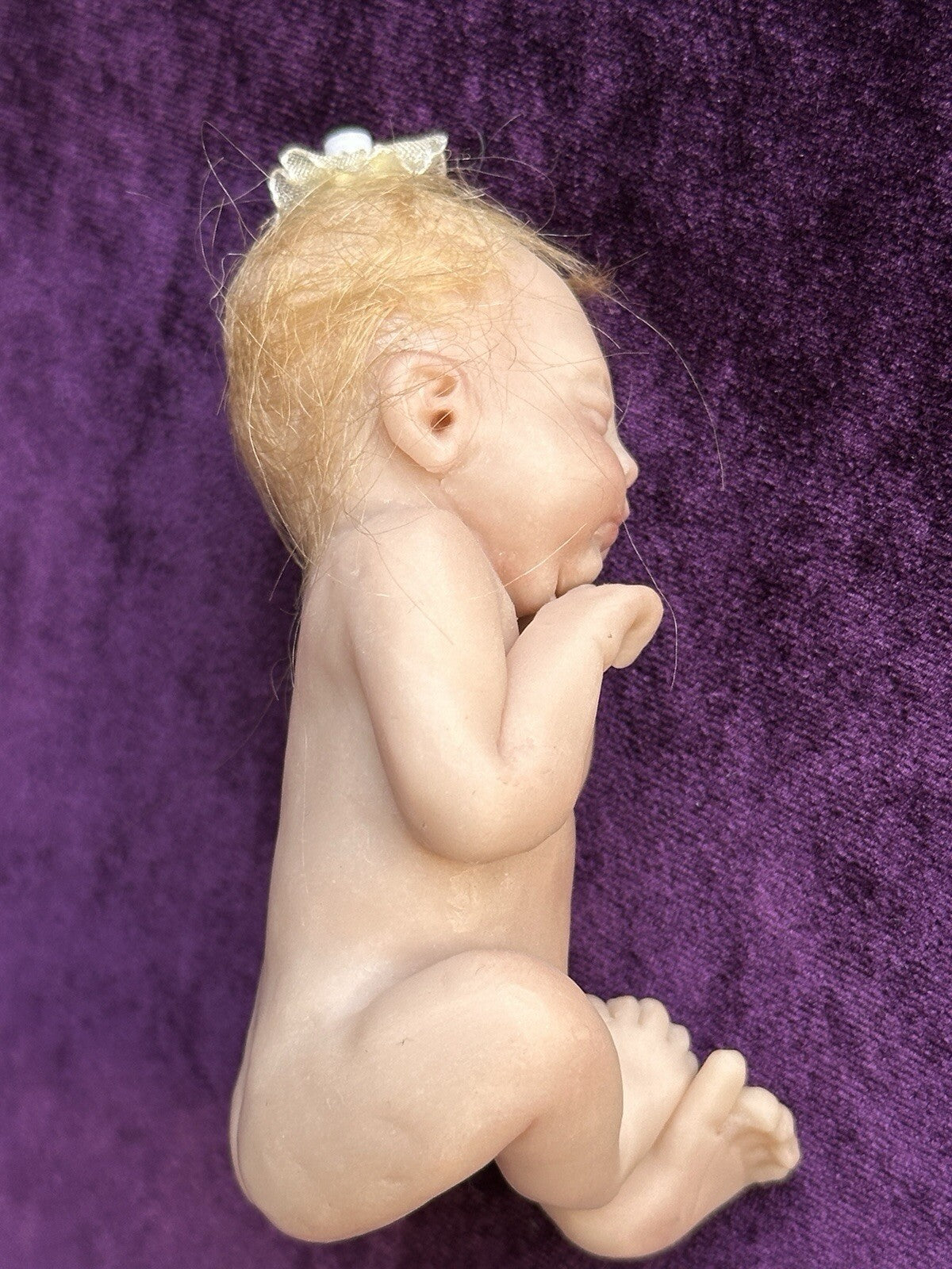 OOAK Miniature Polymer Reborn Laura Lee Wambach Baby Doll With COA and Box