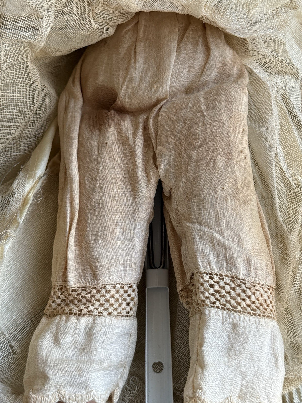 Antique German 16.5” Bisque Cloth Parian Bride Doll